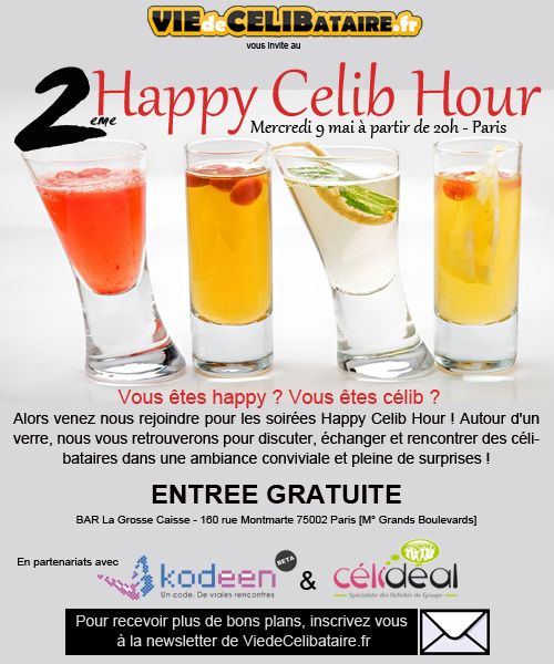 Inscrivez vous au Happy Celib Hour #2 Inscrivez vous au Happy Celib Hour #2