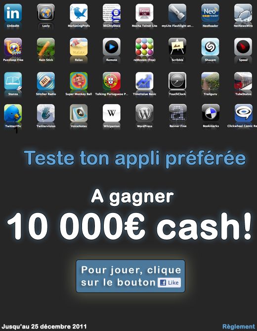 Testez des applis sur iPhone et gagnez 10 000€